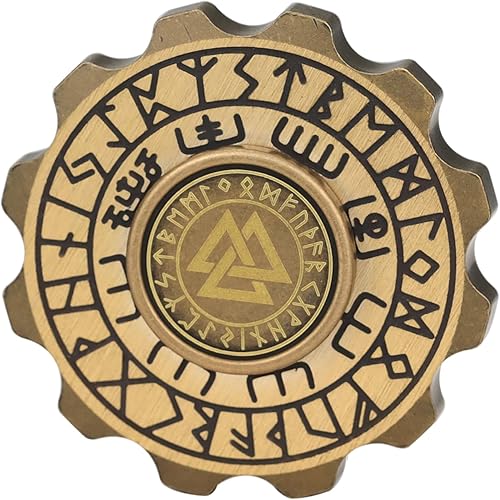 Miniatura 7 de FREELOVE Viking Pirate Fidget Spinners para adultos, de metal pesado, rodamiento premium, giro largo silencioso, diseño de chismes pequeños, acero
