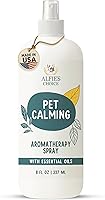 Alfie's Choice Pet Calming Spray 8oz for Cats & Dogs - Water-Based Lavender Ylang Ylang Valerian Mist for Relaxed Environment