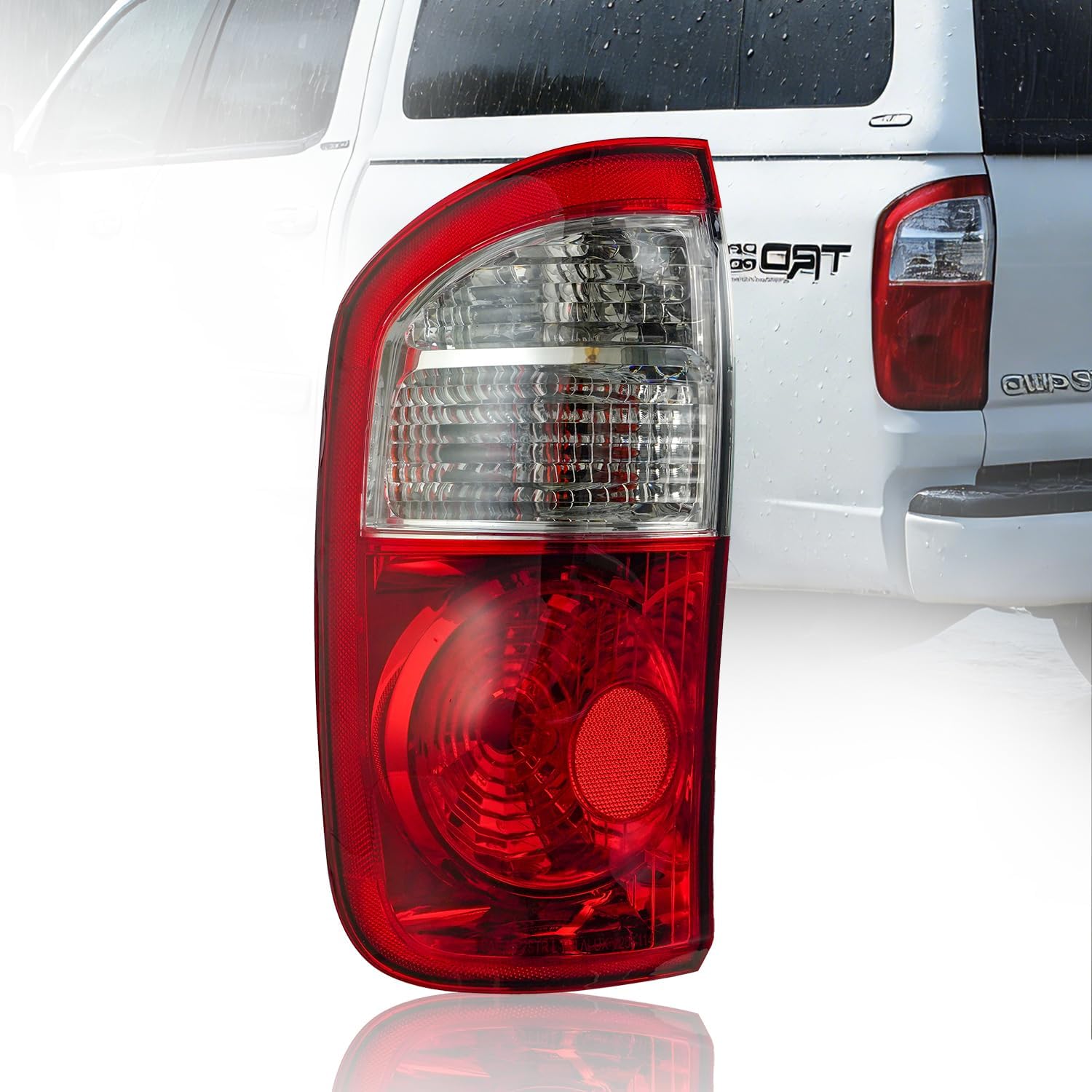 DOT Approved OE Style Red Tail Lights for 2004 2005 2006 Toyota Tundra Crew Cab & Double Cab | Direct Fit Replacement Rear Lamp Housing | Right Passenger Side (No Bulbs/Harness)