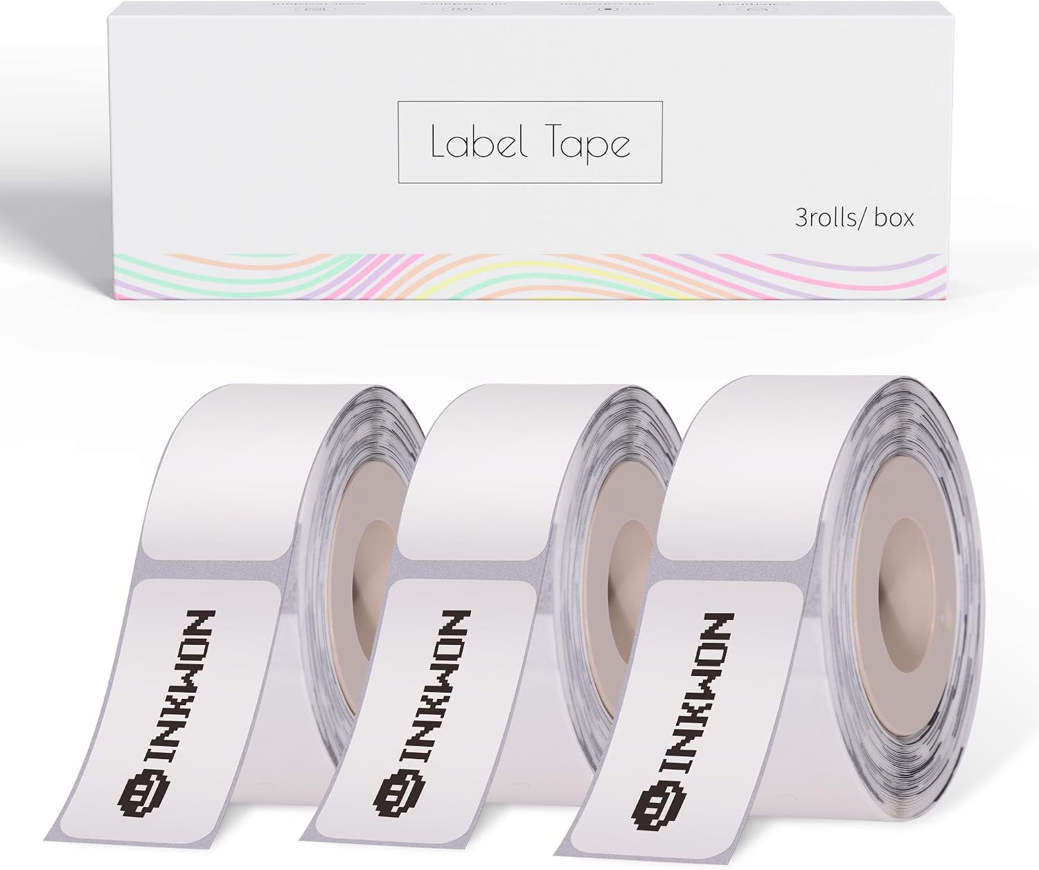 D11s Waterproof Label Tape, Self-Adhesive Thermal Name Label for Organization, Kids School Supplies & Home Use, Transparent