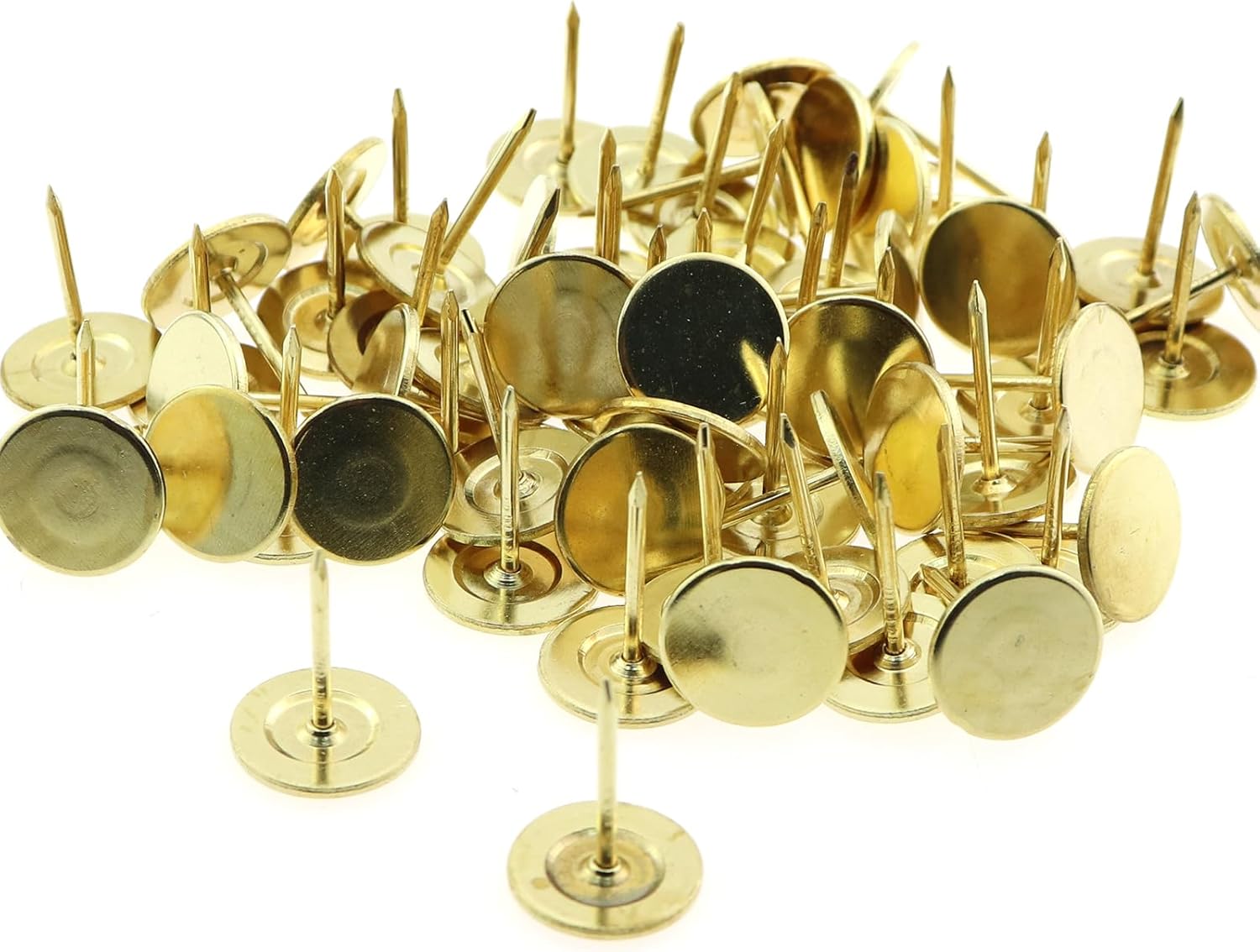 100PCS 16x20mm Gold Flat Head Furniture Nails for Upholstery, Wallpaper, DIY Crafts