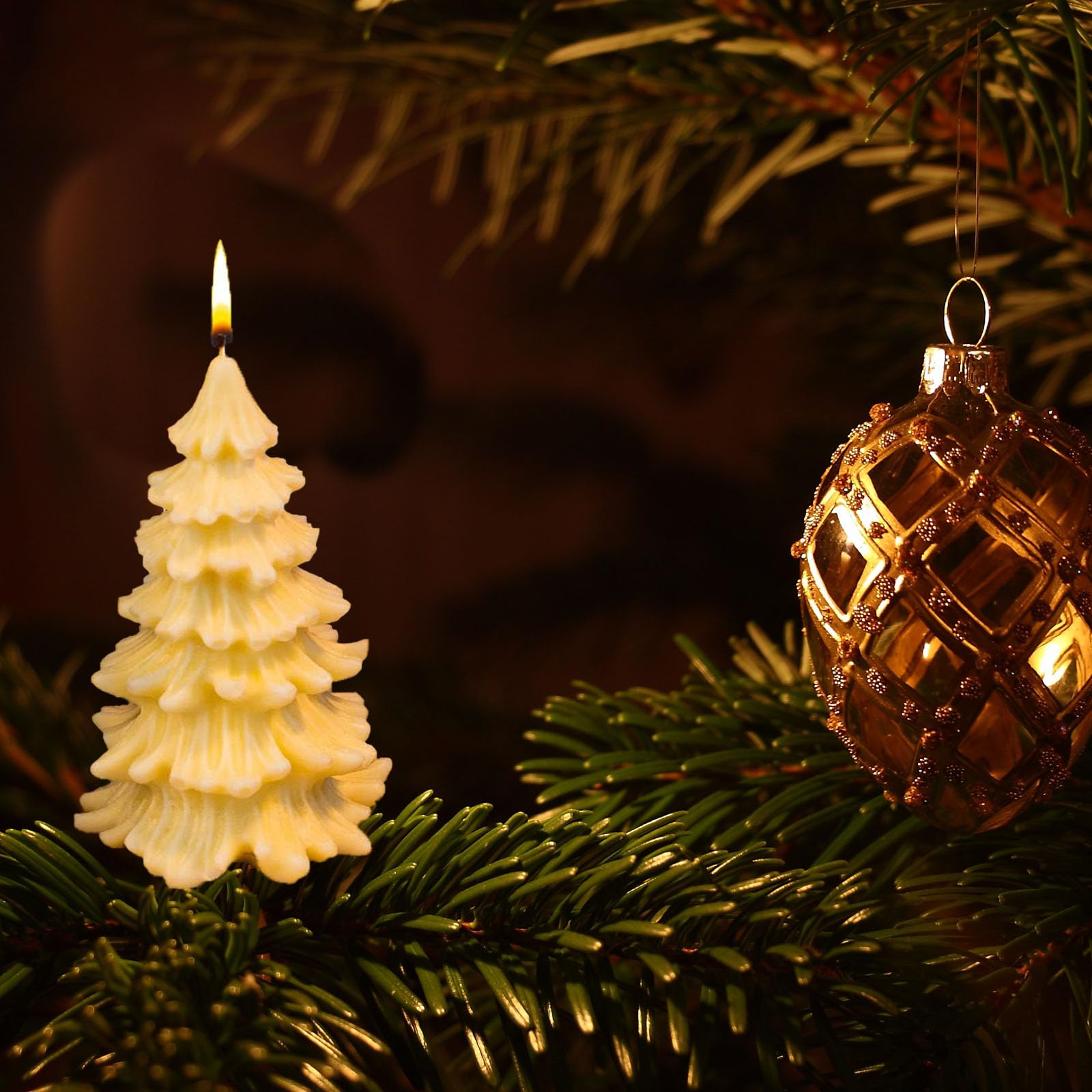 Moule silicone 14,2x7,5cm arbre sapin 3d bougies parfumées