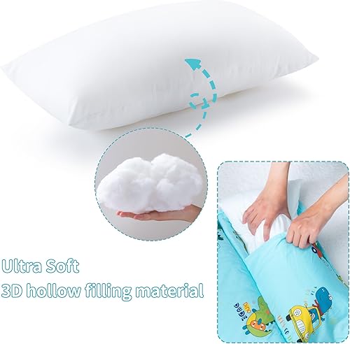 Miniatura 3 de Tapete para siesta para niños pequeños con almohada y manta, tela 100% algodón, 56 x 20 pulgadas, extra largo, tapete de dormir acolchado, para