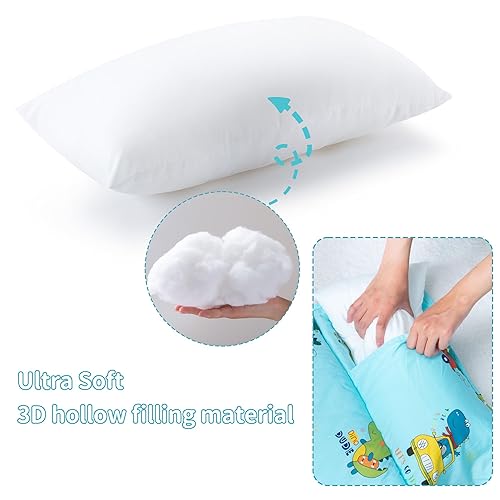 Miniatura 3 de Tapete para siesta para niños pequeños con almohada y manta, tela 100% algodón, 56 x 20 pulgadas, extra largo, tapete de dormir acolchado, para