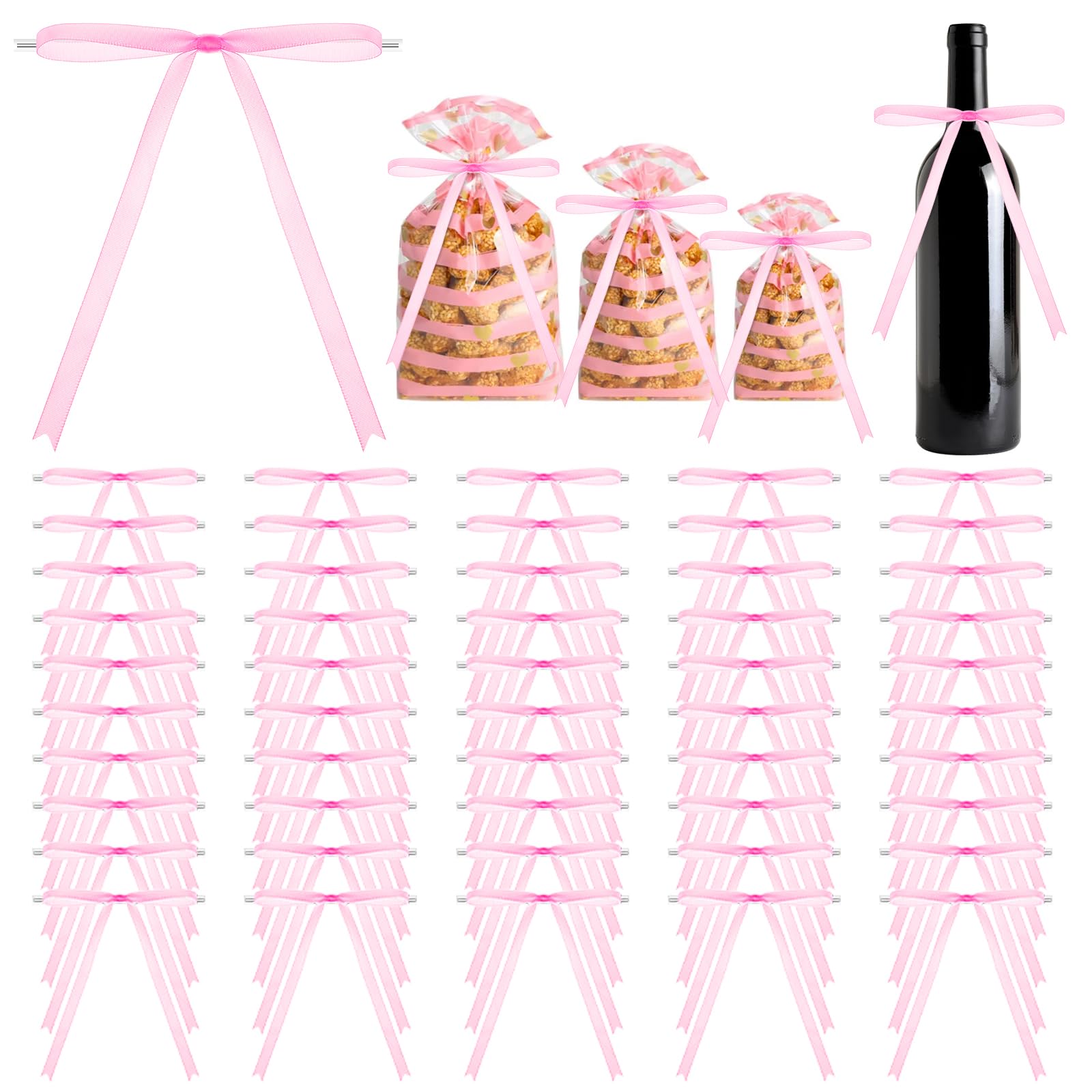 Selbstklebende Satinband-Schleifen 6cm – Perfekt Für Hochzeit, Party, Geschenke & Deko, UK-Herstellung