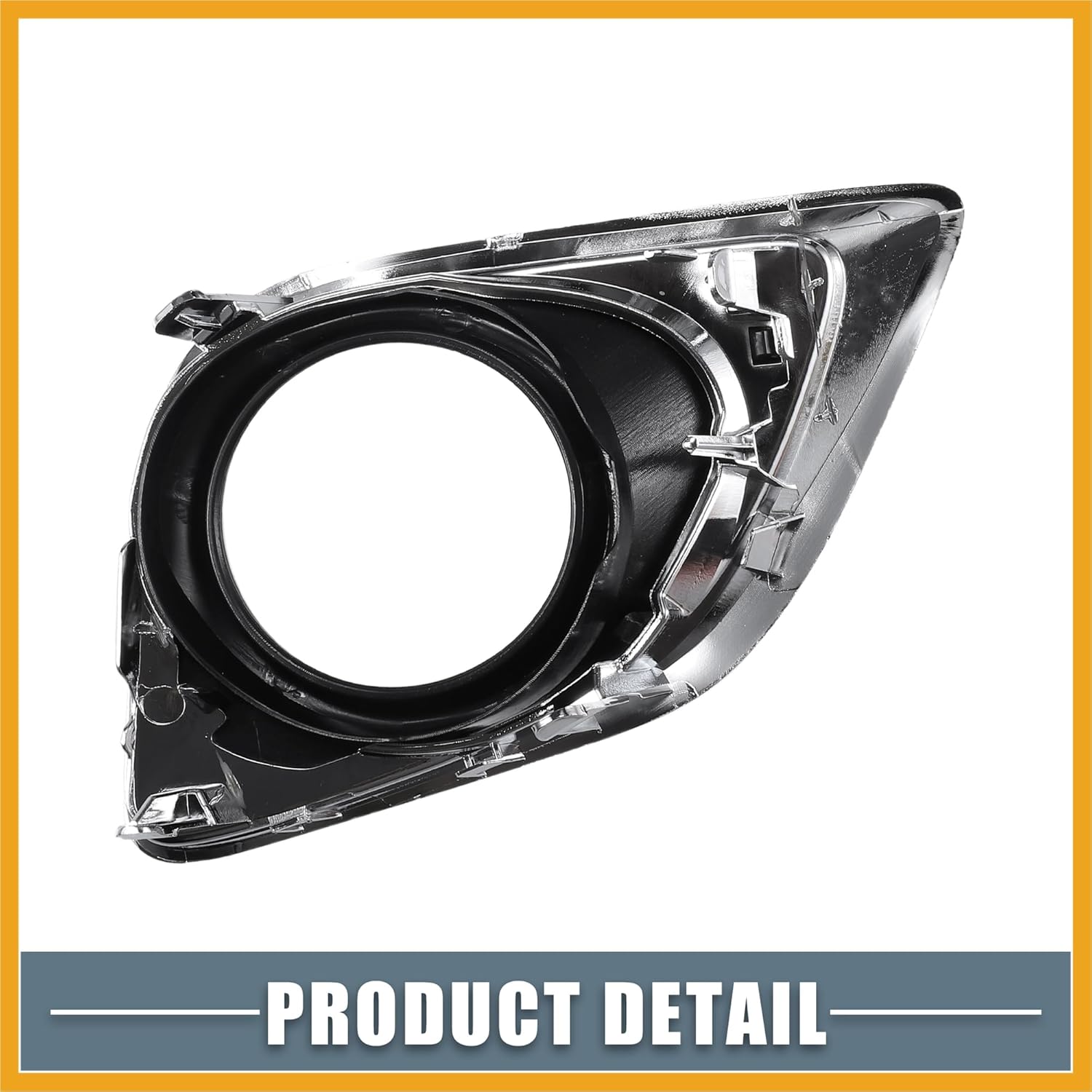 Left Right Side Fog Light Grille Cover Trim 520400T010 520300T010 for Toyota Venza 2013 2014 2015 2016 Black 1 Pair Replacement