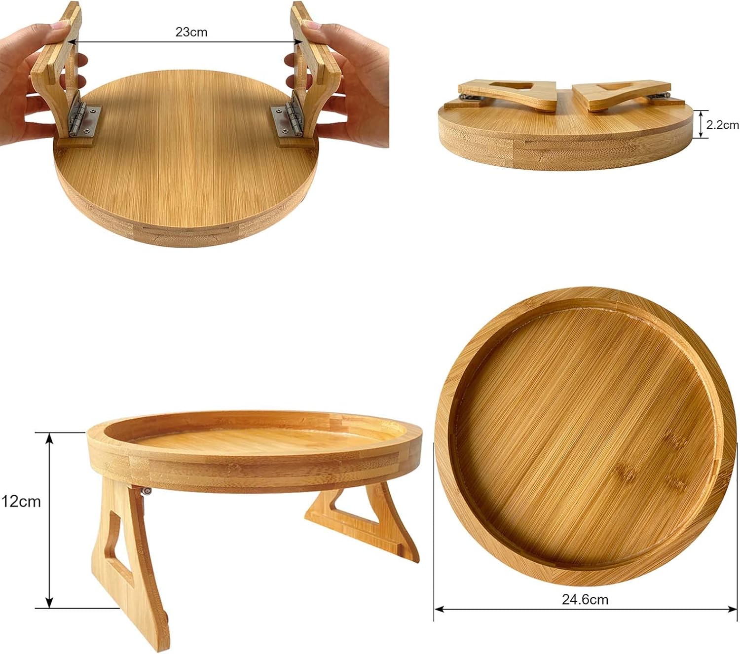 IGRARK Plateau Accoudoir Canapé: Organisateur Bois pour Télécommande, Protection & Style - Image secondaire