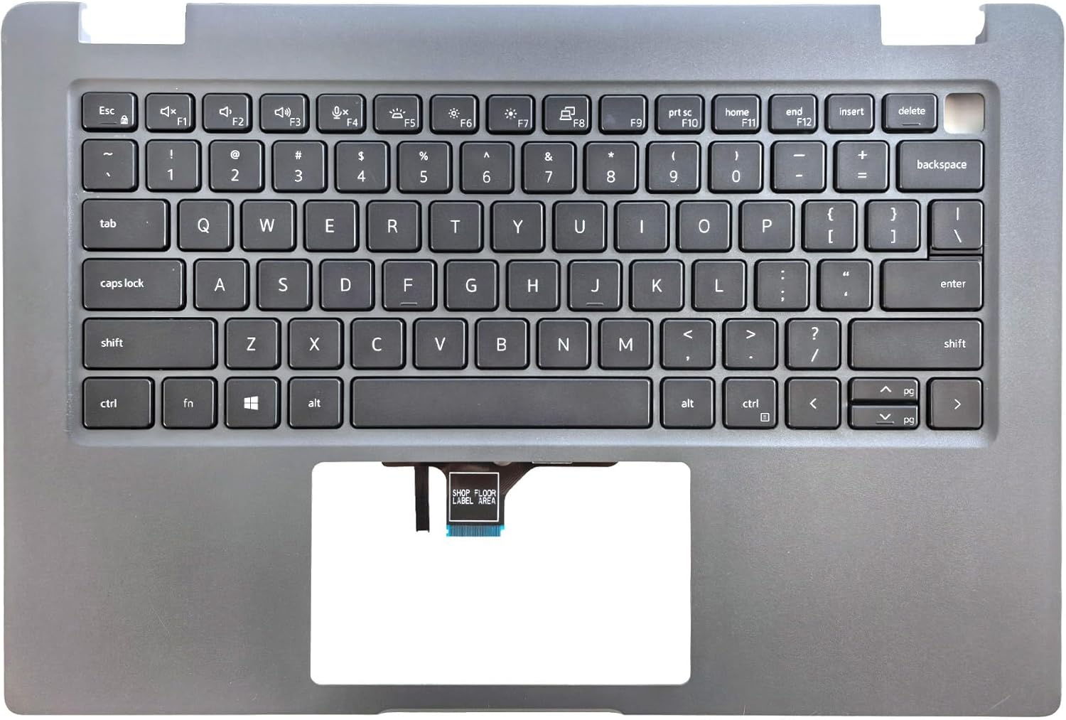 Replacement Upper Case Palmrest for Dell Latitude 3440 E3440 Series Laptop Backlit Keyboard Assembly Top Cover 0R2DCD Gray