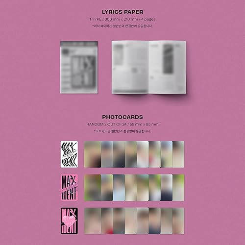 Miniatura 4 de STRAY KIDS - Mini álbum MAXIDENT HEART Ver. Photobook R + papel de letras + tarjetas de fotos + mini póster + calcomanía facial + 1 marco