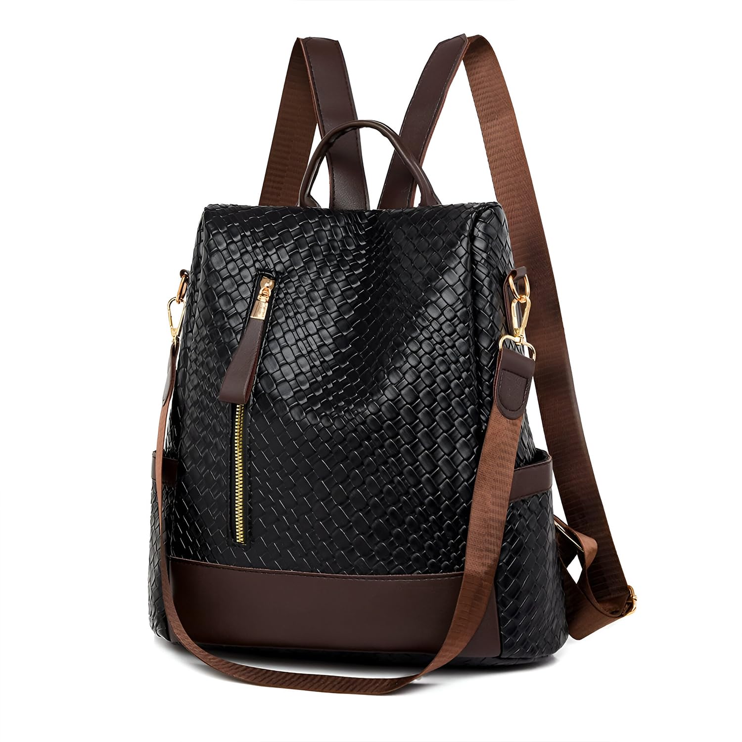 Women Embossed Backpack – Lightweight, Burden-Reducing Design with Digging Outer Pockets for Daily Use-image-2