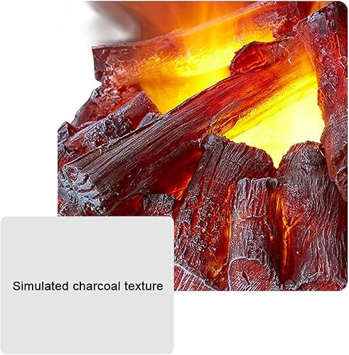 Miniatura 3 de Chimenea eléctrica de vapor de agua, chimenea eléctrica con control remoto portátil de 17 pulgadas con efecto de llama realista, cama de brasa,