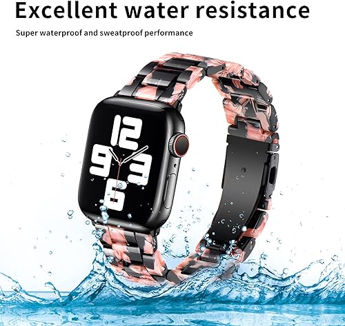 Miniatura 3 de BESTIG - Correa de resina de repuesto compatible con Apple Watch de 1.496pulgadas, 1.575pulgadas, 1.614pulgadas, resistente al agua, para iWatch