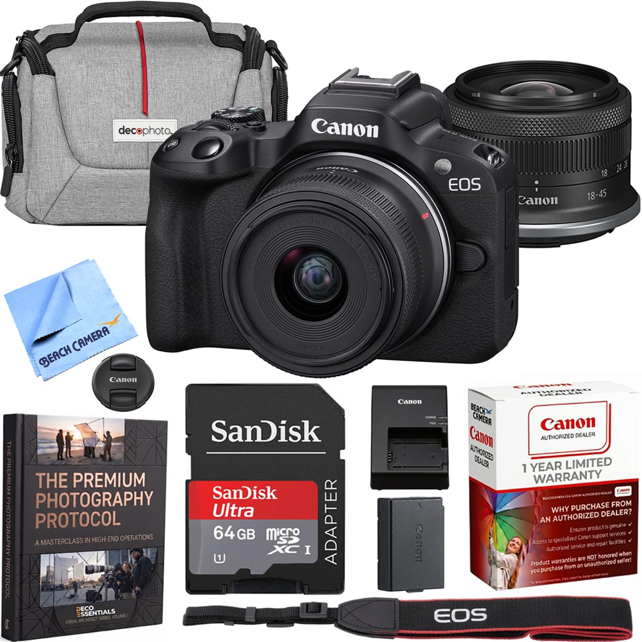 Canon EOS R100 with 18-45mm Lens Bundle