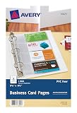 Avery Clear Business Card Organizer Pages for 5.5" x 8.5" Mini Binders, Pack of 5 Holds 40 Cards Total (76025) – view 1