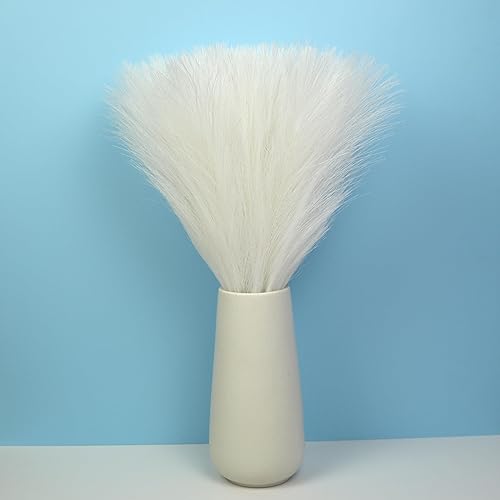 Miniatura 9 de 28 piezas de 17 pulgadas de hierba artificial de las pampas de flores sintéticas cortas de hierba de la pampa esponjosa para mesa, jardín,