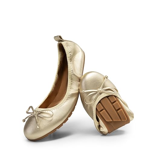 Foldable Bowknot Ballet Flats Lightweight Slip-On Shoes