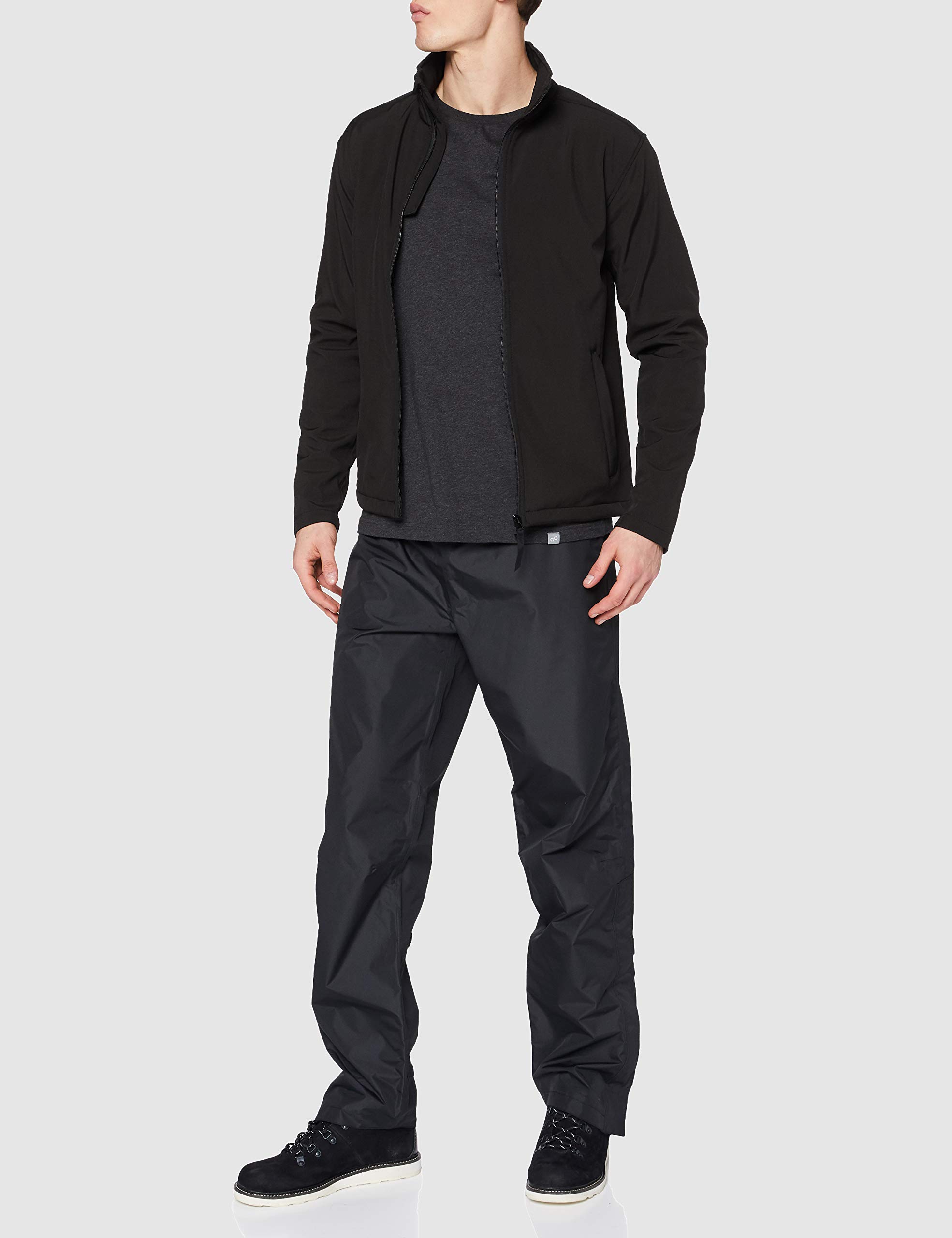 VAUDE Fluid II pantalon imperméable homme – pantalon de pluie coupe-vent et thermo-respirant – surpantalon de pluie avec toile de filet