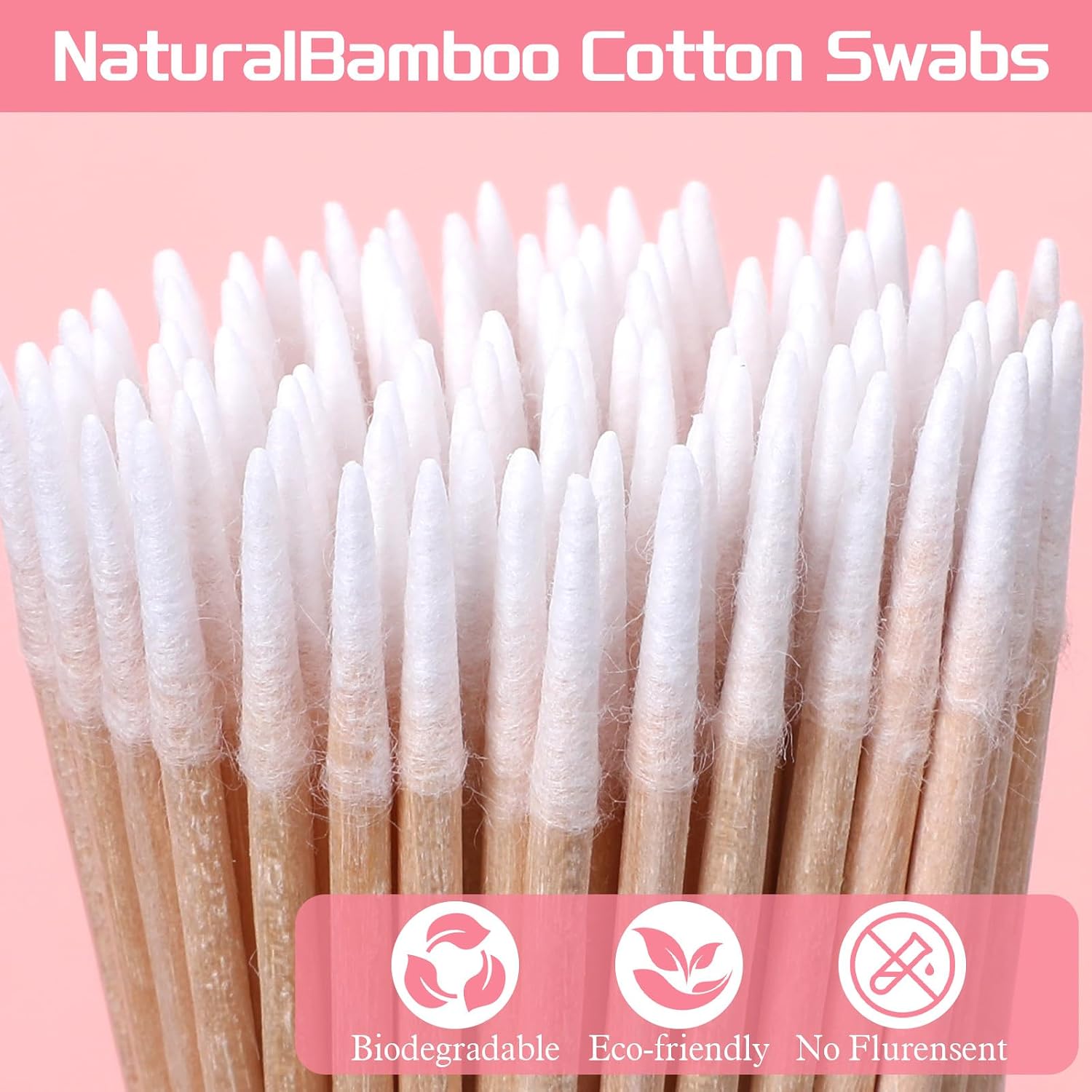 600 Pcs Precision Microblading Cotton Swabs 2.76 Inch Pointed Cotton Swabs Cottons Sticks Applicator Wood Handle Mini Pointed Tips for Eyebrow Beauty Make-up Nail Clean