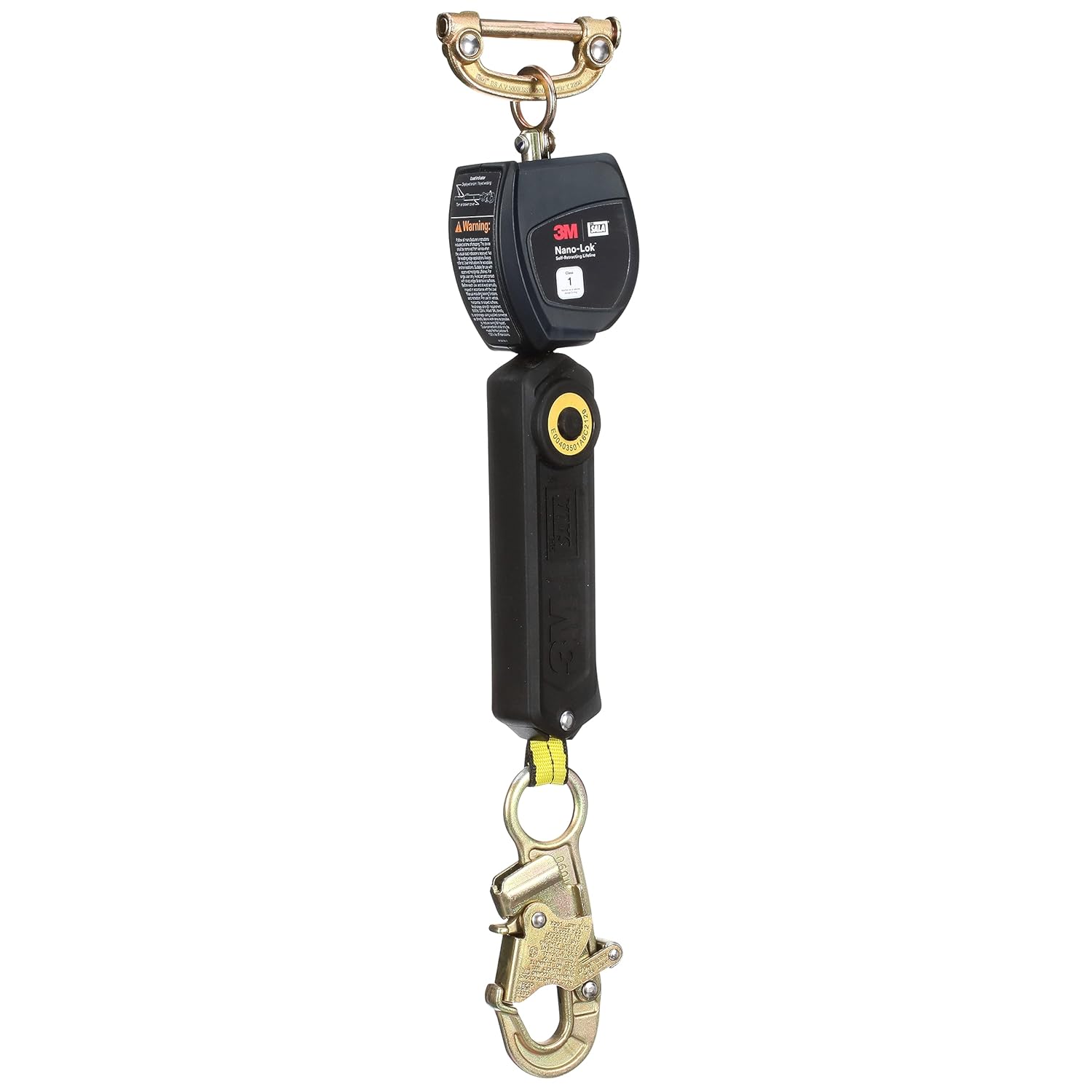 3M DBI-SALA Nano-Lok Personal Self Retracting Lifeline, Web Steel Snap Hook, 3100526, 6 ft., Class 1, ANSI