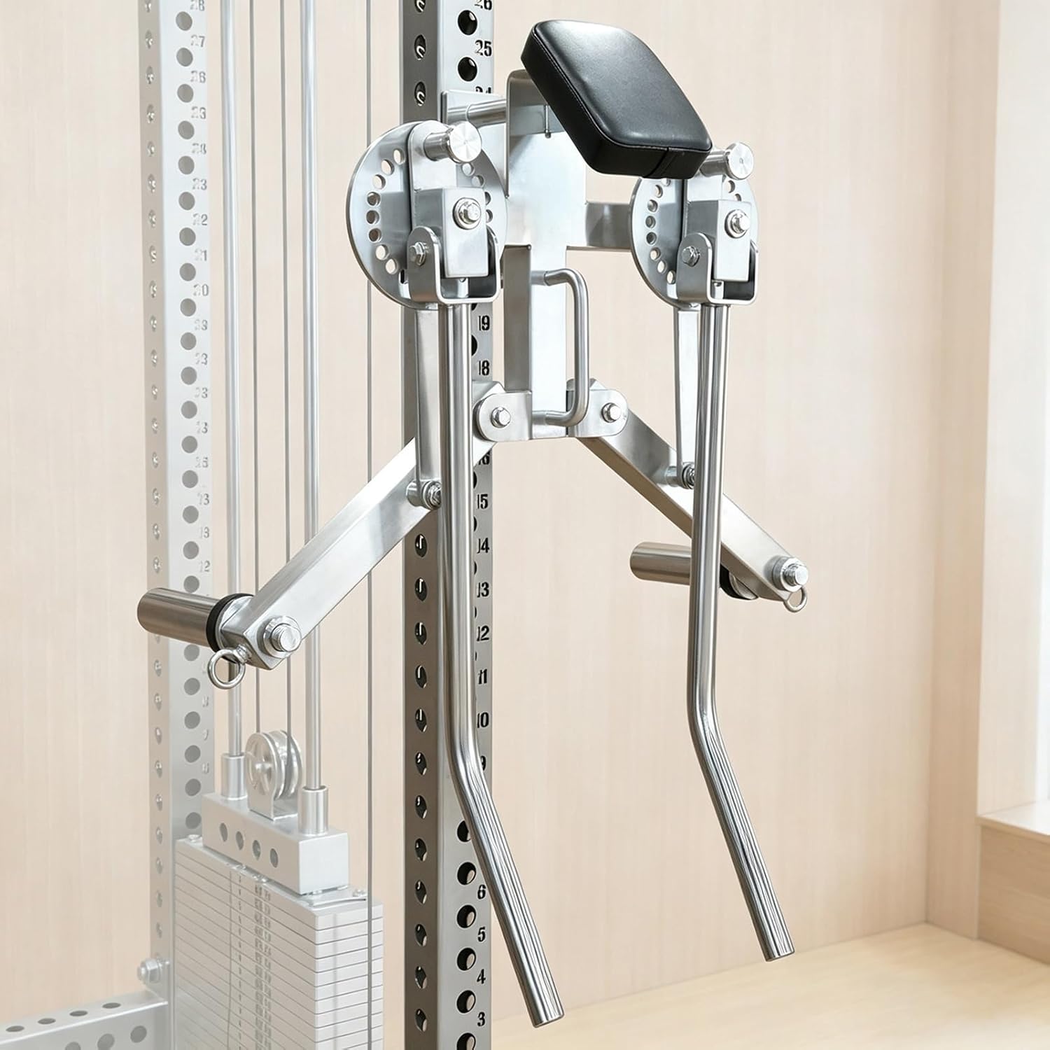 304 Stainless Steel Lateral Raise Expansion Frame, Arm and Shoulder Trainer, Power Rack Cage Attachment, Upper Body Strength Training Machine for Home Gym