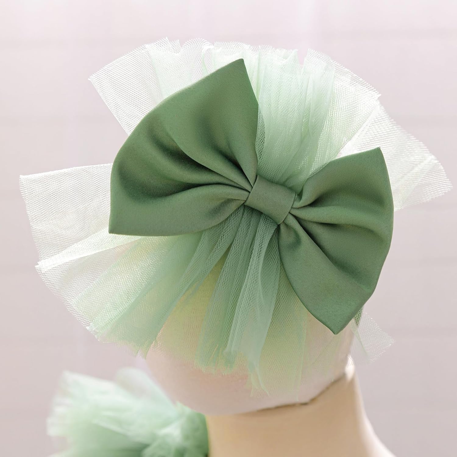 IDOPIP Toddler Baby Flower Girl Dress Bowknot Princess Tulle Tutu Party Wedding Birthday Pageant Dresses with Headband Outfit - Image 5