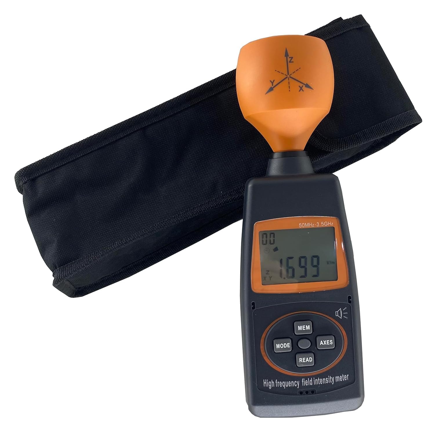 Electromagnetic Filed Tester High Frequency Field Intensity Meter with Range from 50MHz to 3.5GHz Can Display The Instantaneous Value The Max Value and The Average Value