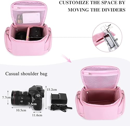 Miniatura 3 de G-raphy Bolsa de cámara Rosa Pequeña Fotografía Bolsas DSLR SLR MIRRORLESS BAG con correas de extracción