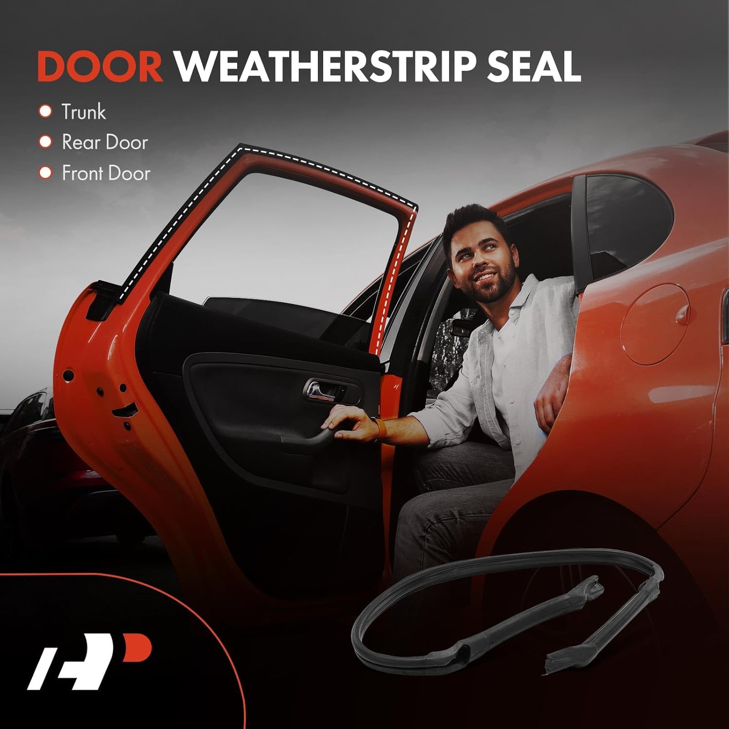 A-Premium Rear Roof Molding Trim Weather Stripping Compatible with Chevrolet Corvette 1997-2004, Coupe