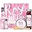 Spa Gifts for Women, Gift Set for Women, BFF LOVE 6Pcs Rose Spa Set for Women, Spa Kit with Essential Rose Oil, Bath Salt, Soap, Natural Petals, Christmas Gifts for Mom