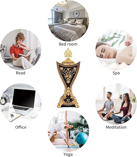 Miniatura 6 de Quemador de incienso de resina de incienso, quemador de incienso, quemador de incienso de carbón, incensario de incienso portátil, para yoga,