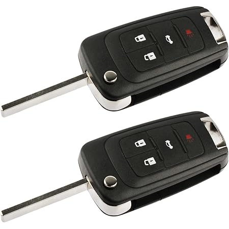 Car Key Fob Keyless Entry Remote Flip Fits 2010-2017 Chevy Equinox, Sonic, Terrain (OHT01060512 3-btn