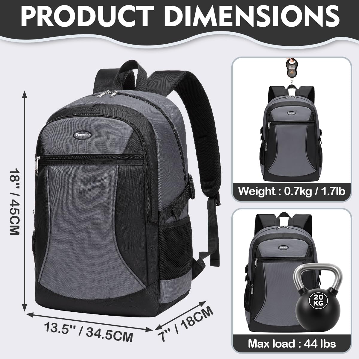 Bookbag for Boys School Backpack Middle High Student Teens Teenager College Knapsack Tween Preteen Book Bag with Laptop Compartment Casual Camping Hiking Outdoor Sports Travel Full Size Lightweight - Image 4
