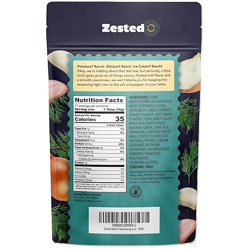 Miniatura 2 de Zested - Condimento de rancho - Mezcla de especias basada en tu aderezo favorito - Sin gluten y sin nueces - Va muy bien en aperitivos, aperitivos,