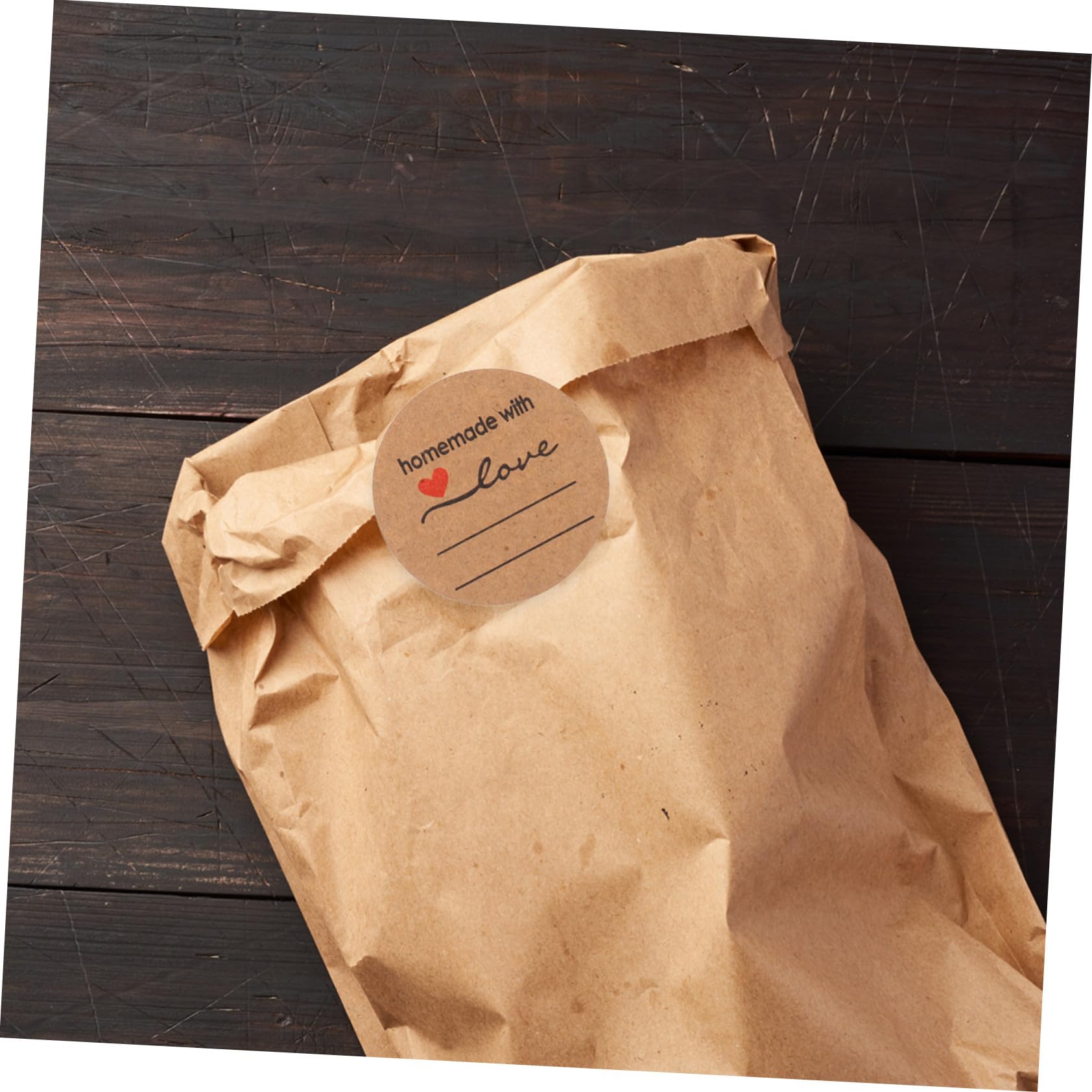 3stücke Runde Selbstklebende Kraftpapier-etiketten Beschreibbar Vielseitig Verwendbar Für Versandumschläge Geschenkverpackung Marmeladengläser Und Lebensmittelboxen Praktische Roll
