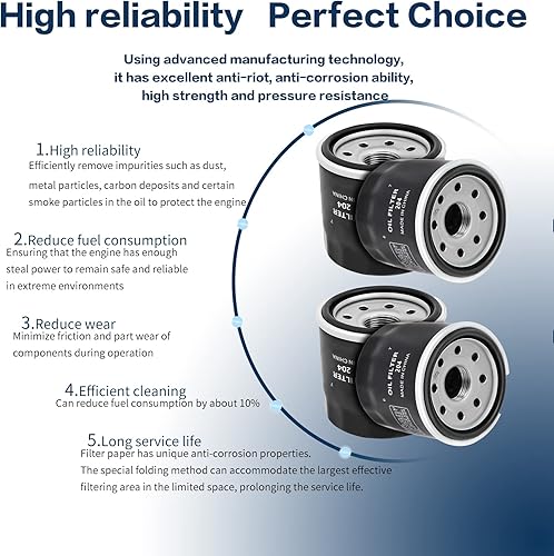 Miniatura 5 de Filtro de aceite para Honda 15410MCJ000 CBR600RR CBR1000RR GL1800 Gold Wing CTX700 VT750C NC750X, Kawasaki 16097-0002 KRF800 Teryx KVF750 Brute