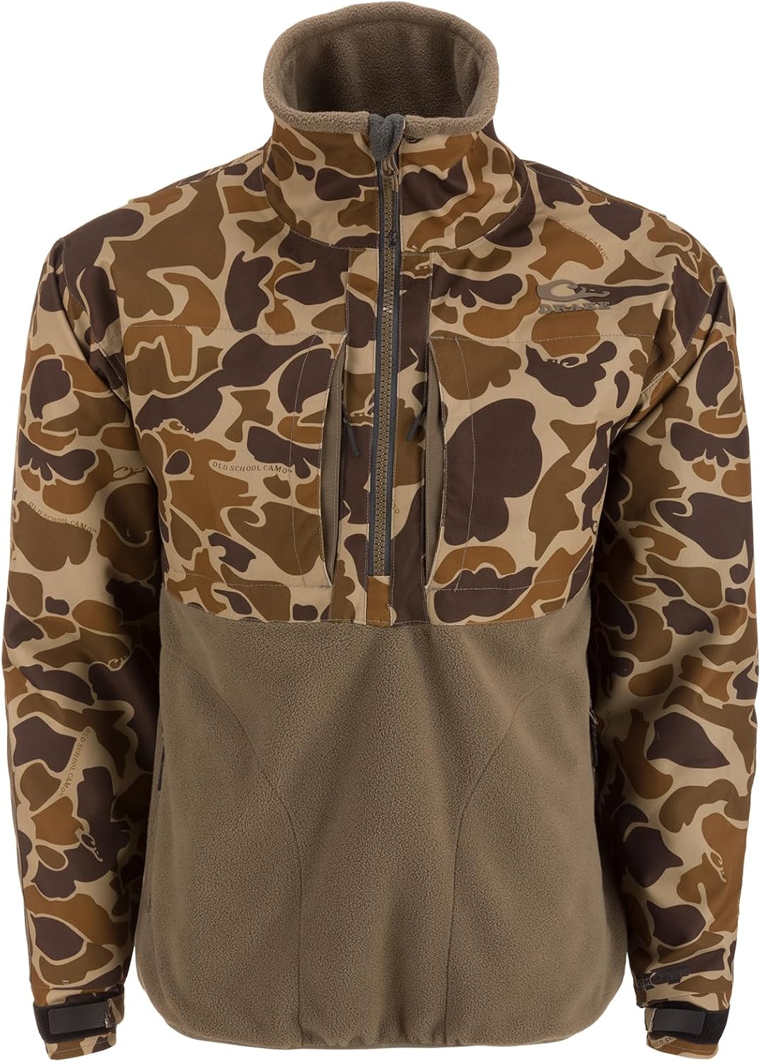 Drake Waterfowl Men's MST CommandXT Eqwader Half-Zip Waterproof Windproof Breathable Resistant Hunting Jacket w/DWR Finish