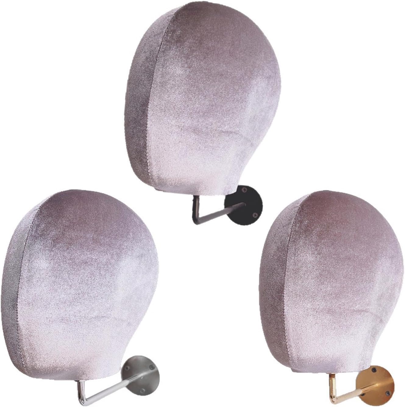 Professional Adjustable Wigs Display Stand Iron Frame with Cloth Cover Salon Styling Mannequin Head for Caps Organization Wigs Display Stand Mannequin Head