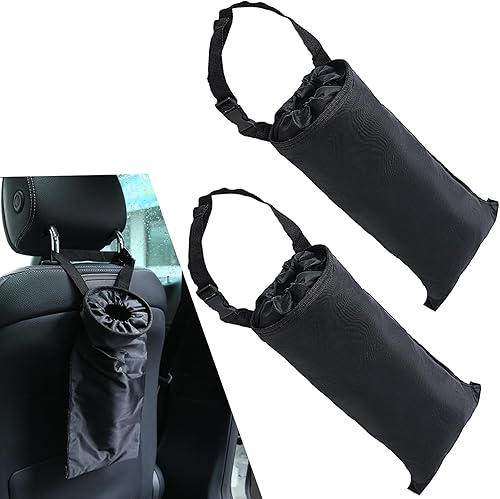 yvshy 2 bolsas de almacenamiento para el respaldo del asiento del automóvil, 14.96 x 7.08 x 4.72 pulgadas, tela Oxford no tejida con cierre de