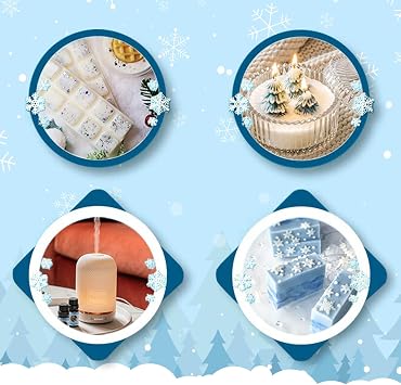 WUSEONY Winter Essential Oil for Diffusers Home, Holiday Fragrance Oils Set, Scented Oil Gift Set for Candle Soap Making - Christmas Wreath, Gingerbread, Mistletoe, Peppermint, Cinnamon, Hot Chocolate