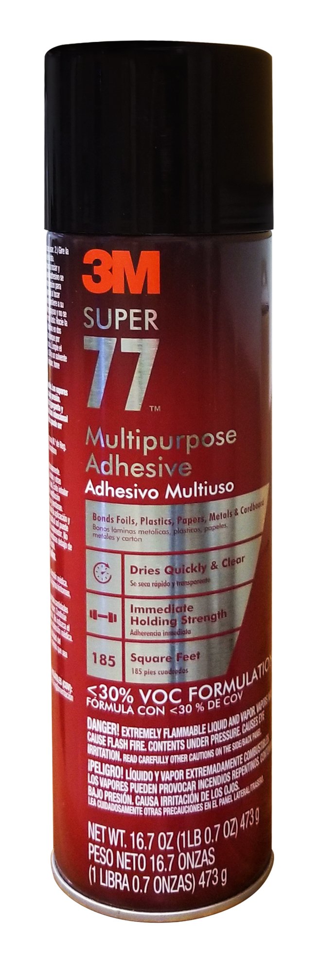 3M Super 77 16.7 OZ Spray Glue CAN for Cardboard INSULLATION Paper Fabric