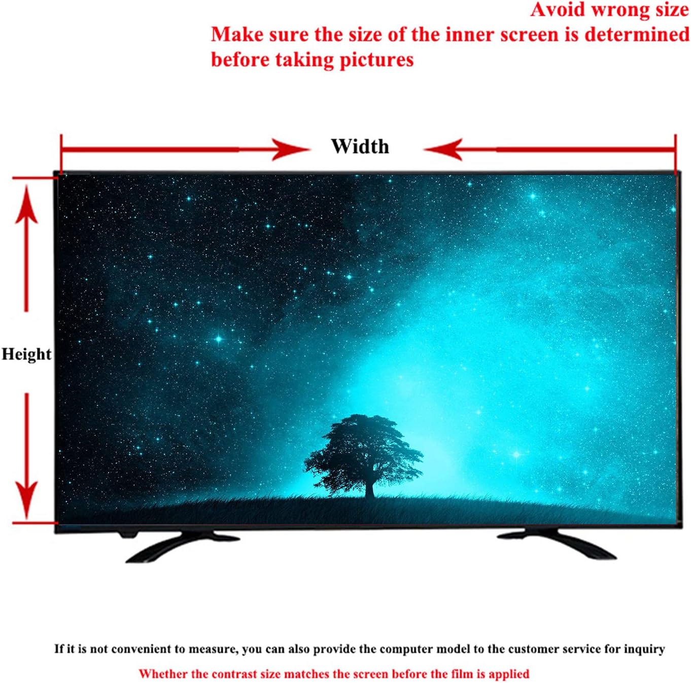 32-75 Inch Matte Anti-Glare TV Screen Protector, Anti Scratch/Anti Blue Light/Relieve Eye Strain, Ultra-Clear Film Prevent Myopia and Help You Sleep Better,75"(1645 * 930mm)