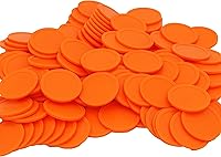 Vista 2 de Caja de 120 monedas de conteo de 35 mm/1,37 pulgadas para fichas de póker y monedas de juego (naranja, 35 mm/1,37 pulgadas)