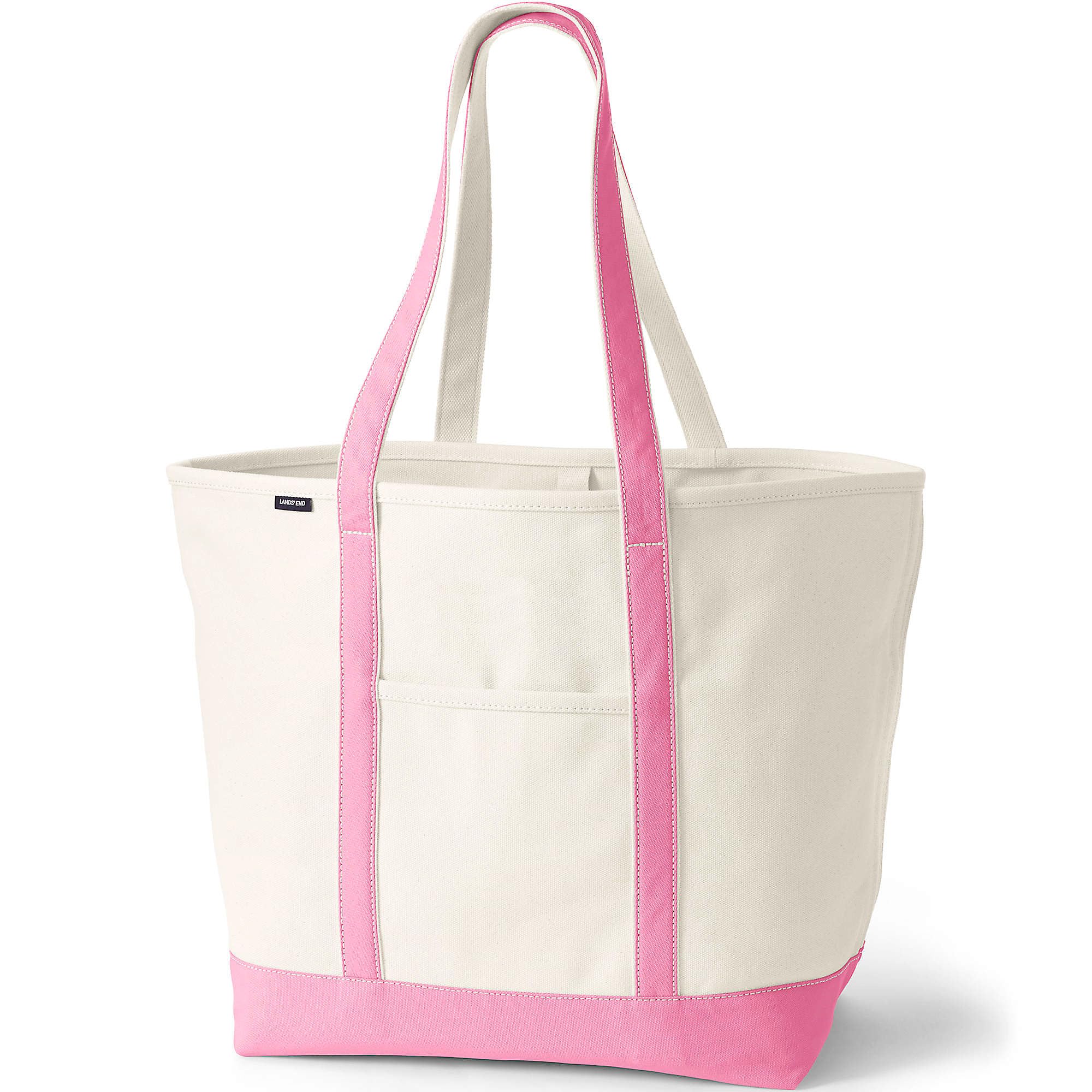 Lands' End Open Top Canvas Tote Bag