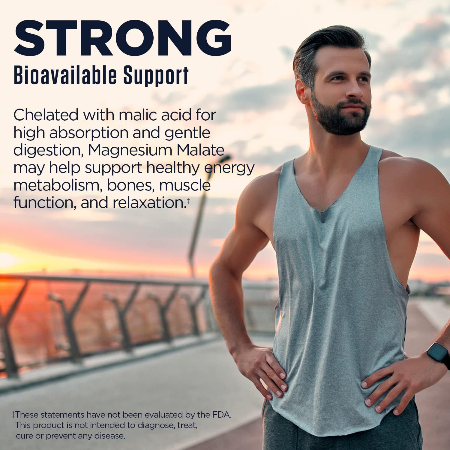 KAL Magnesium Malate 400mg, Chelated Magnesium Supplement with Malic Acid, Healthy Energy & Muscle Function Support, Enhanced Absorption, Vegan, Non-GMO