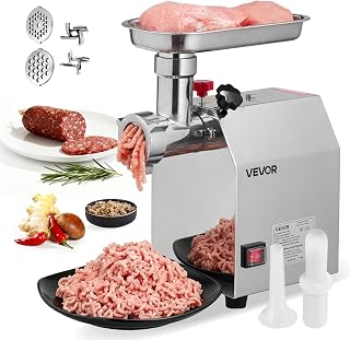 VEVOR Tritacarne Elettrico Capacità 2,04 kg/min, Tritacarne da Tavolo da 600 W con...