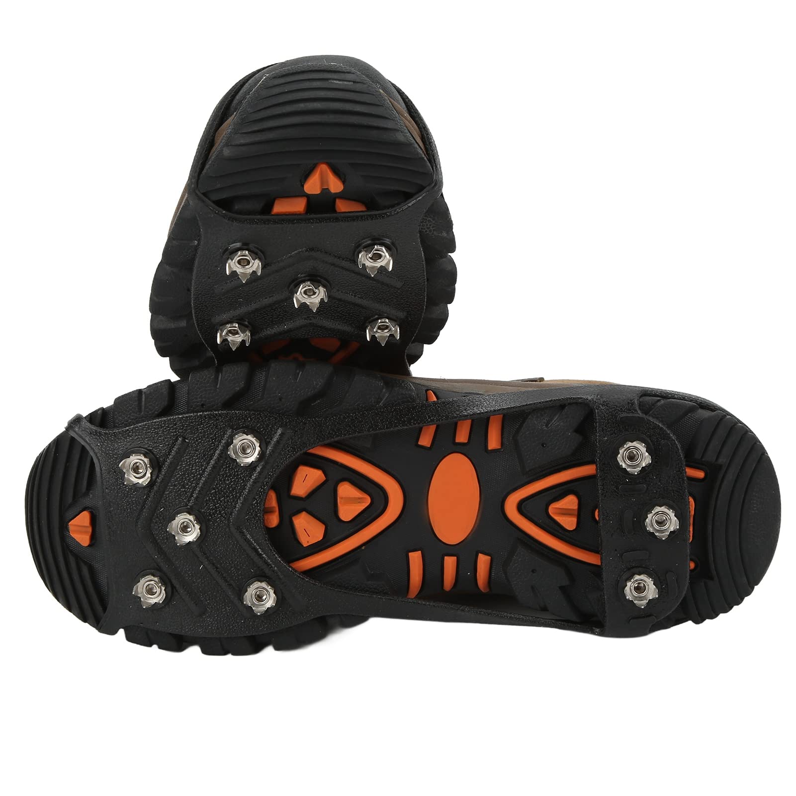 ICE TRACTION CLEATS FLEXIBLE RUBBER SHOE GRIPS FOR SNOW AND ICE WALKING (M)