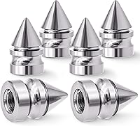 Vista 41 de 4 piezas de tapas de válvula de rueda con estilo de pico coloridas, válvula de rueda de aleación de aluminio, cubiertas universales de válvula