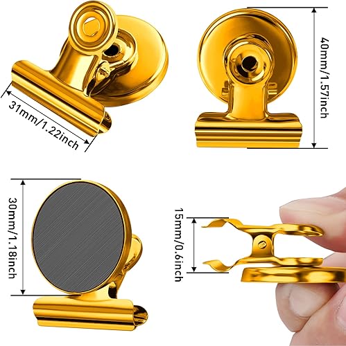 Vista 21 de FINDMAG Paquete de 12 clips magnéticos para colgar fotos y mostrar fotos, ideal para refrigerador, exhibición de fotos de graduación y soportes