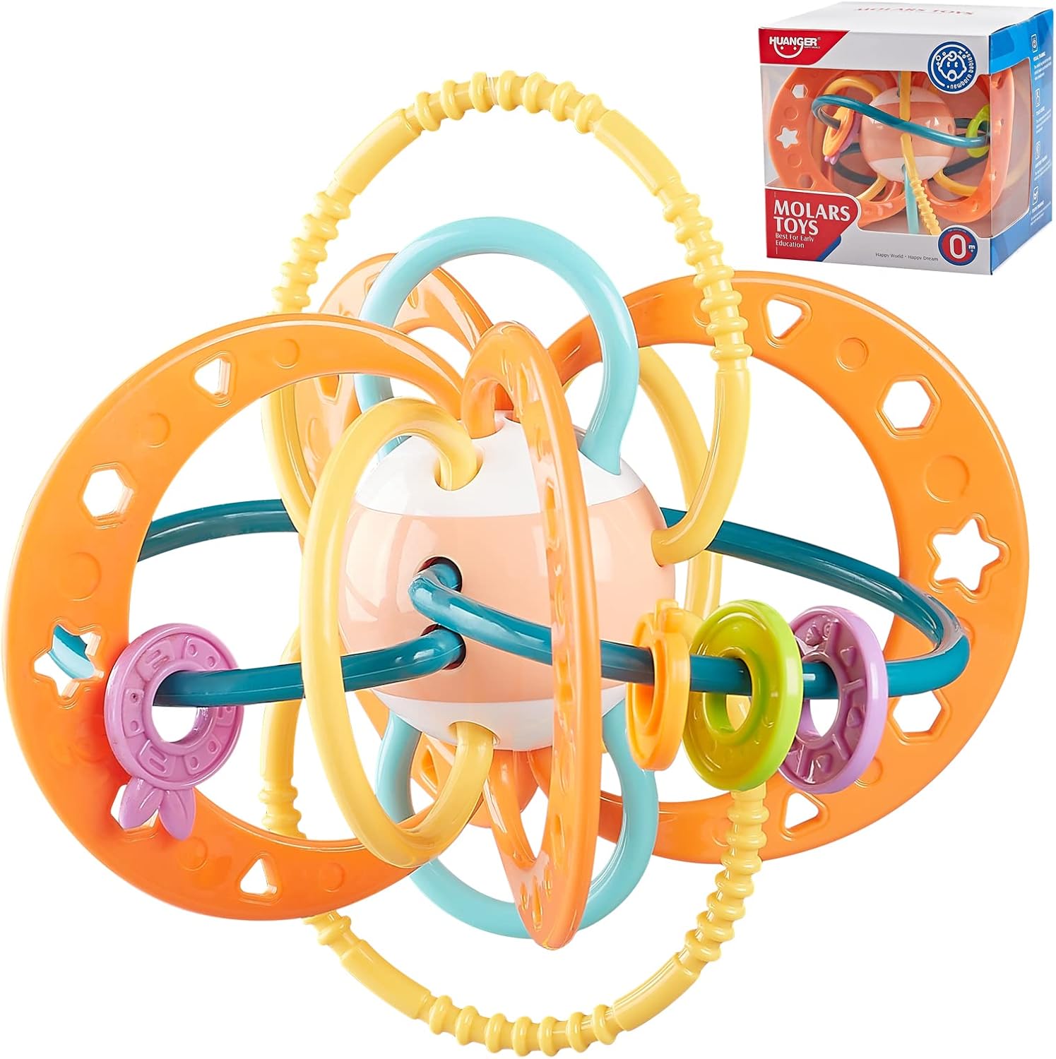 Bubuildup Sensory teether Toy & teether Ball for 0612