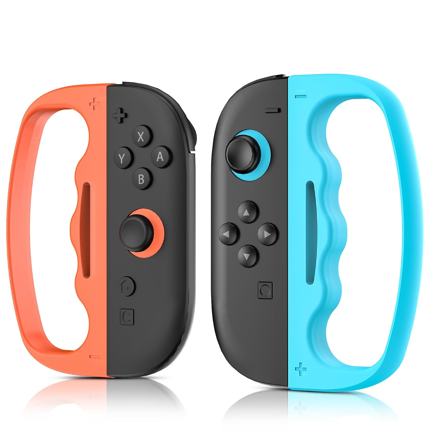 GLDRAM Fitness Boxing Grip for Nintendo Switch 2 Joycon, Ergonomic Controller Handle Grip Accessory for Swicth 2 Sports & Boxing Game - 2 Packs of Blue & Orange